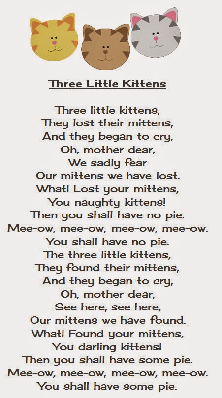 3 Little Kittens Poem