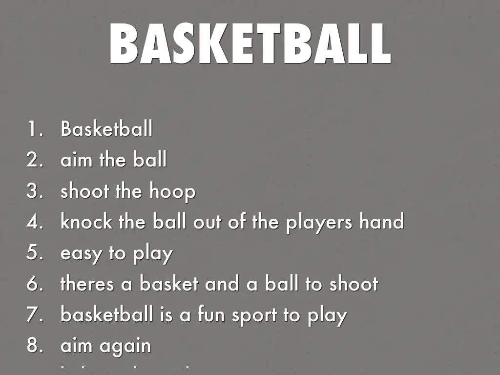 Acrostic Poem About Basketball
