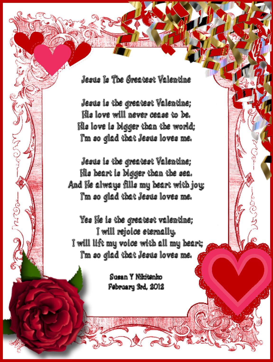 Valentine Jesus Easter Poems
