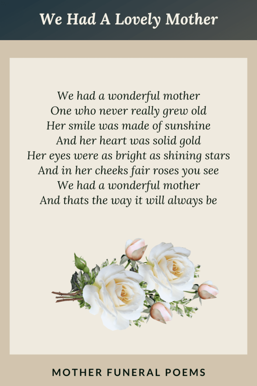 Poems For Mother In Law Funeral